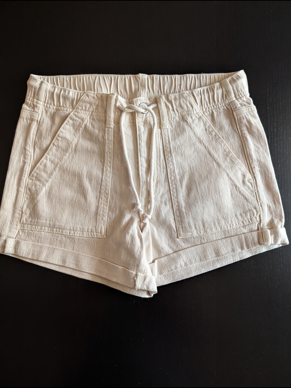 American Eagle Outfitters Cream Drawstring Casual Shorts